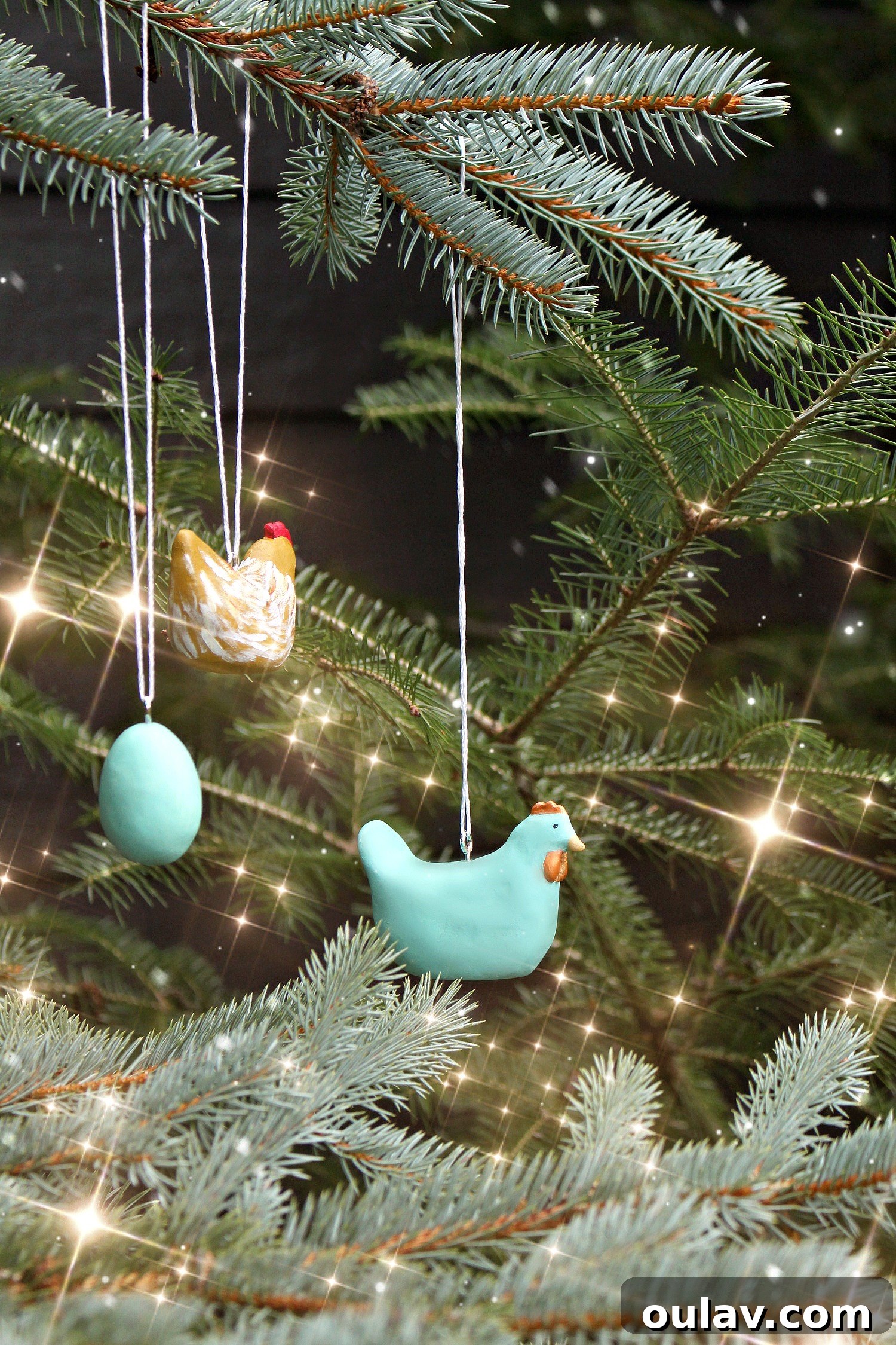 DIY Chicken Tree Ornament
