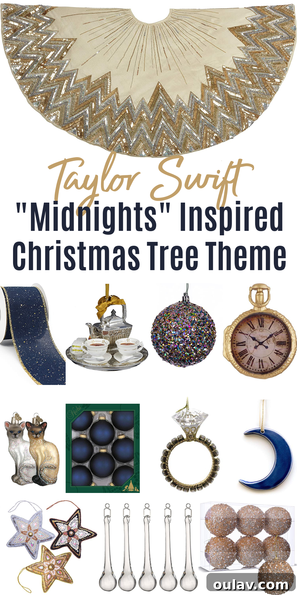Taylor Swift Midnights Inspired Christmas Tree Theme