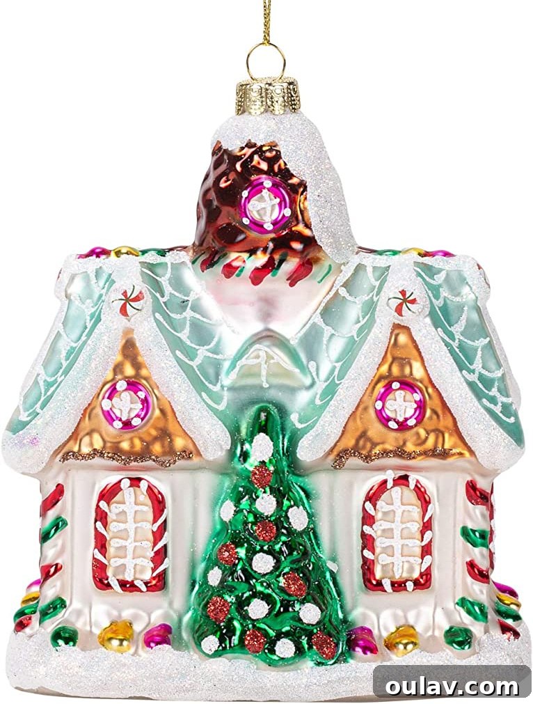 Vintage Inspired Gingerbread House Tree Ornament