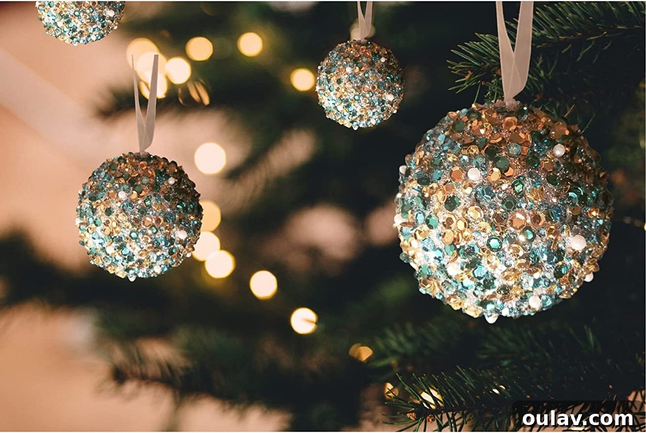 Mint and Aqua Sequin Ornament