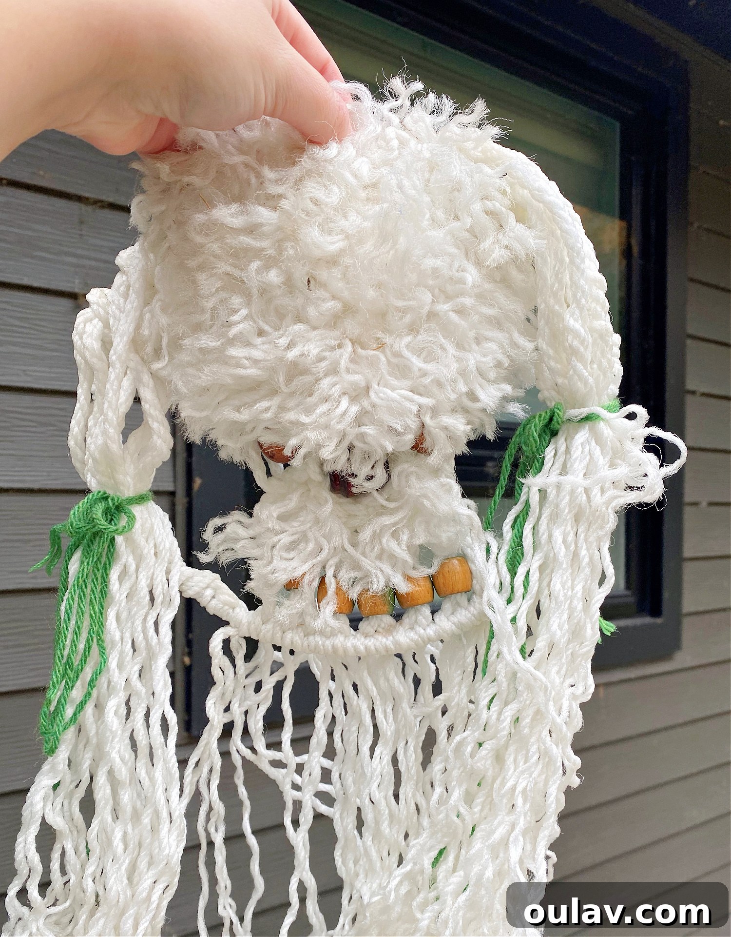 Unexpected Find at the Waste Site 13 Yarn Wall Hanging - Salvaged Hoop