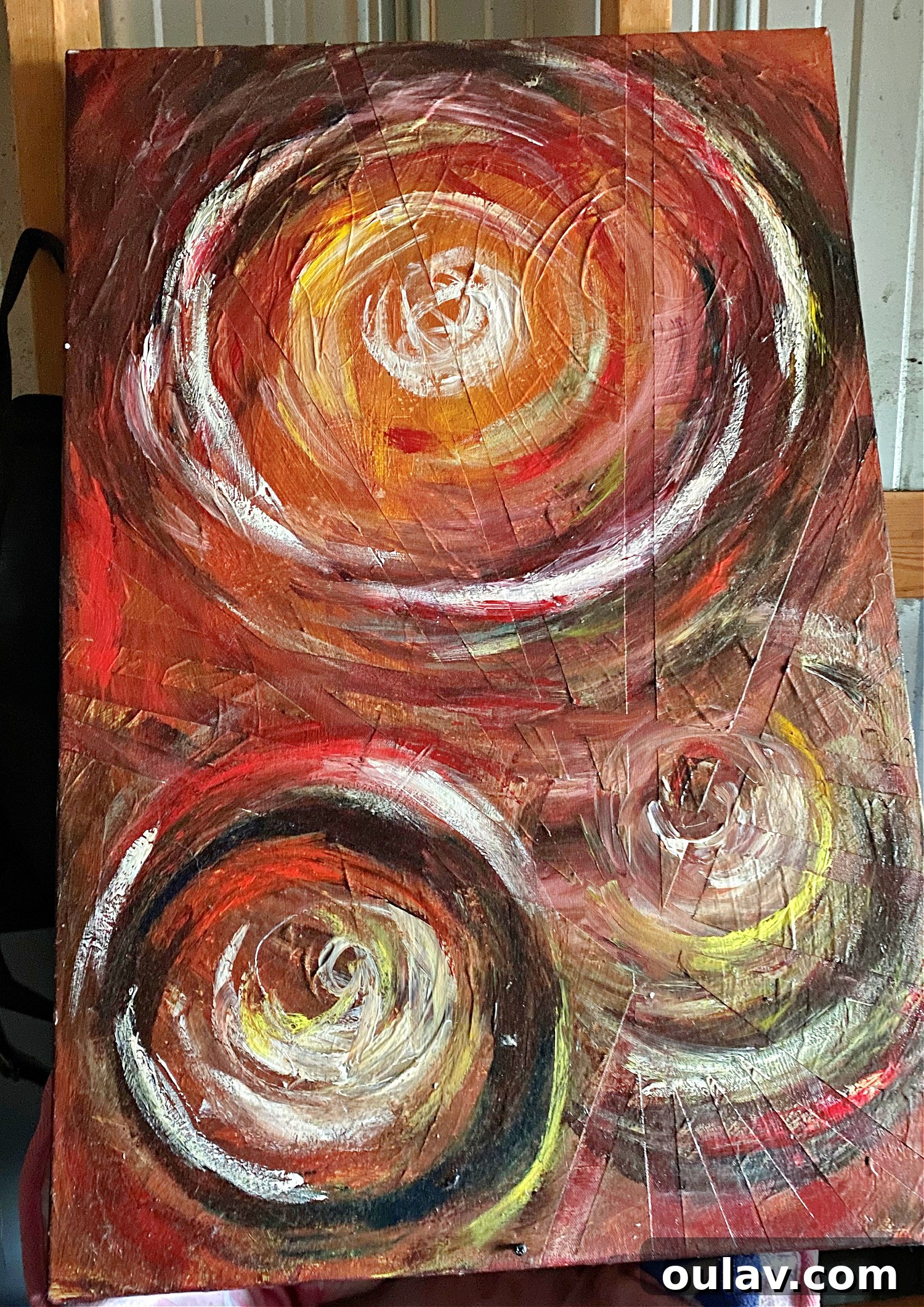 Unexpected Find at the Waste Site 17 Ugly DIY Painting - My Own Art Found in Trash