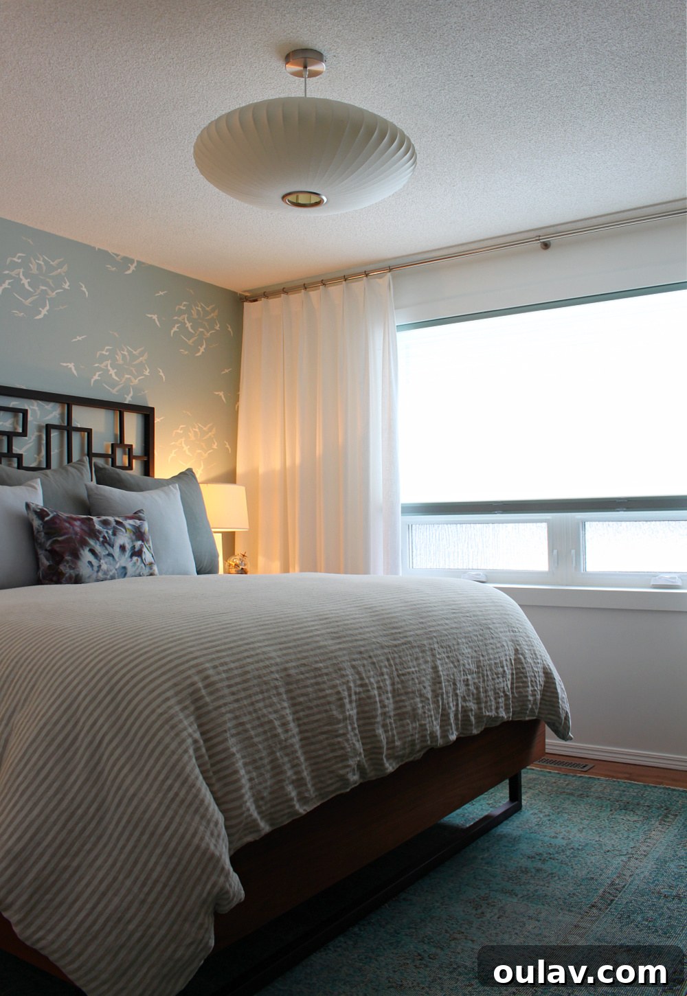 April Notes: Your Sanctuary for Winter Comfort 4 Beachy Bedroom Aesthetics with Striped Linen Duvet