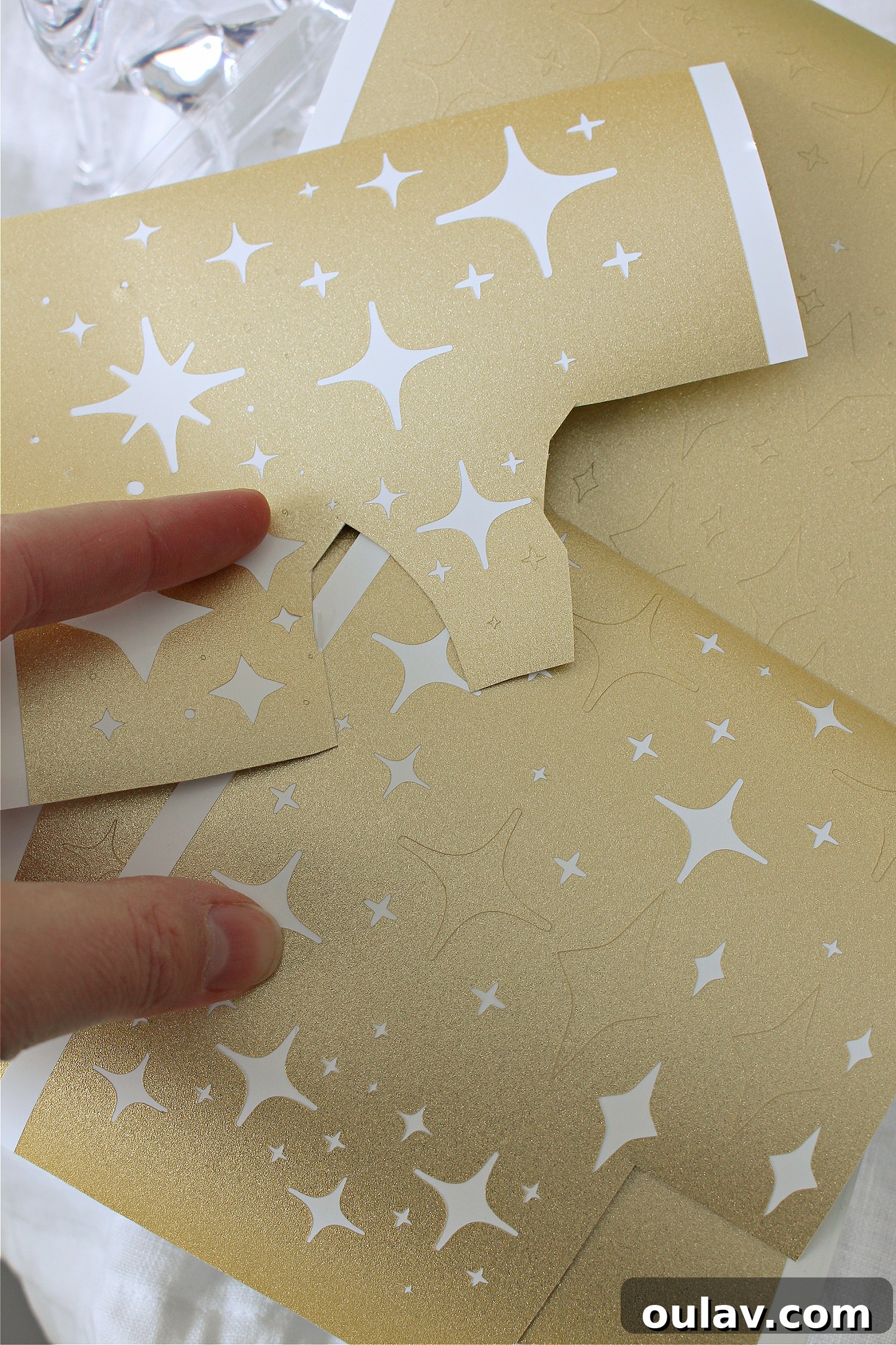 Cricut Starry Night Ornament Project 9 DIY Cricut Christmas Tree Ornament Idea cutting stars
