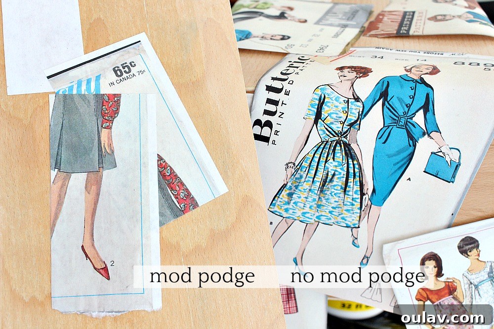 Vintage Pattern Revival: Decoupage a Personalized Sewing Box 15 Achieving a Uniform Finish with Mod Podge on Your Decoupage Project