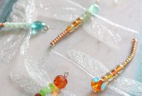 Sparkling Beaded Dragonfly Decor