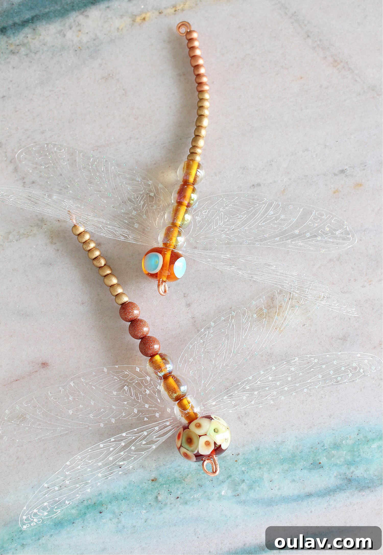 Sparkling Beaded Dragonfly Decor 13 DIY beaded dragonfly ornament