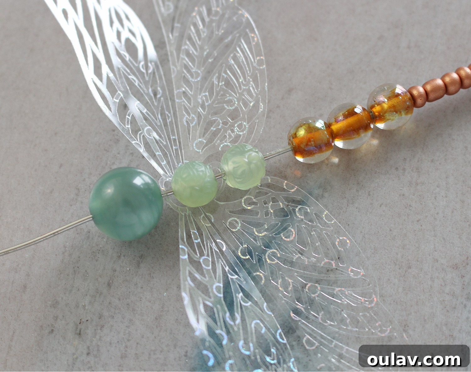 Sparkling Beaded Dragonfly Decor 18 DIY Beaded Dragonfly Ornament with Cricut Wings