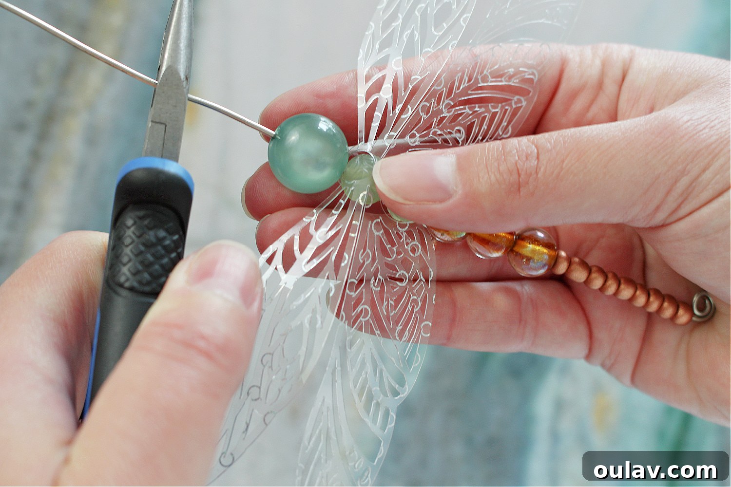 Sparkling Beaded Dragonfly Decor 19 DIY Beaded Dragonfly Ornament with Cricut Wings
