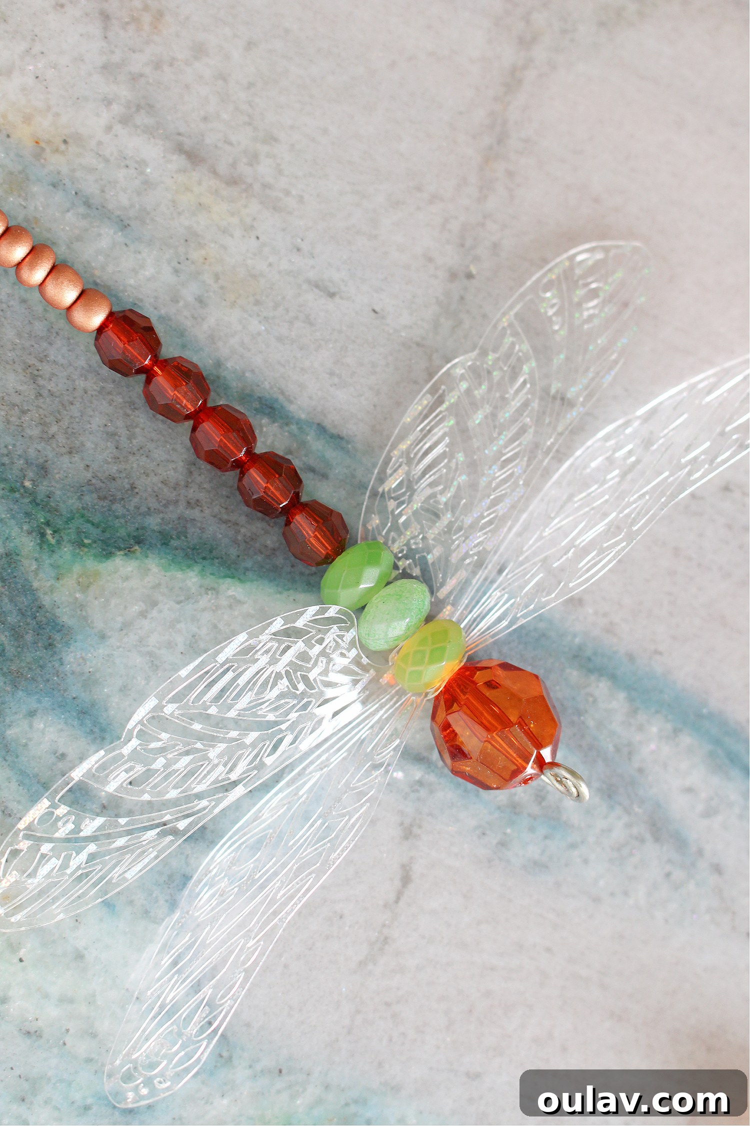 Sparkling Beaded Dragonfly Decor 23 How to Make a Beaded Dragonfly