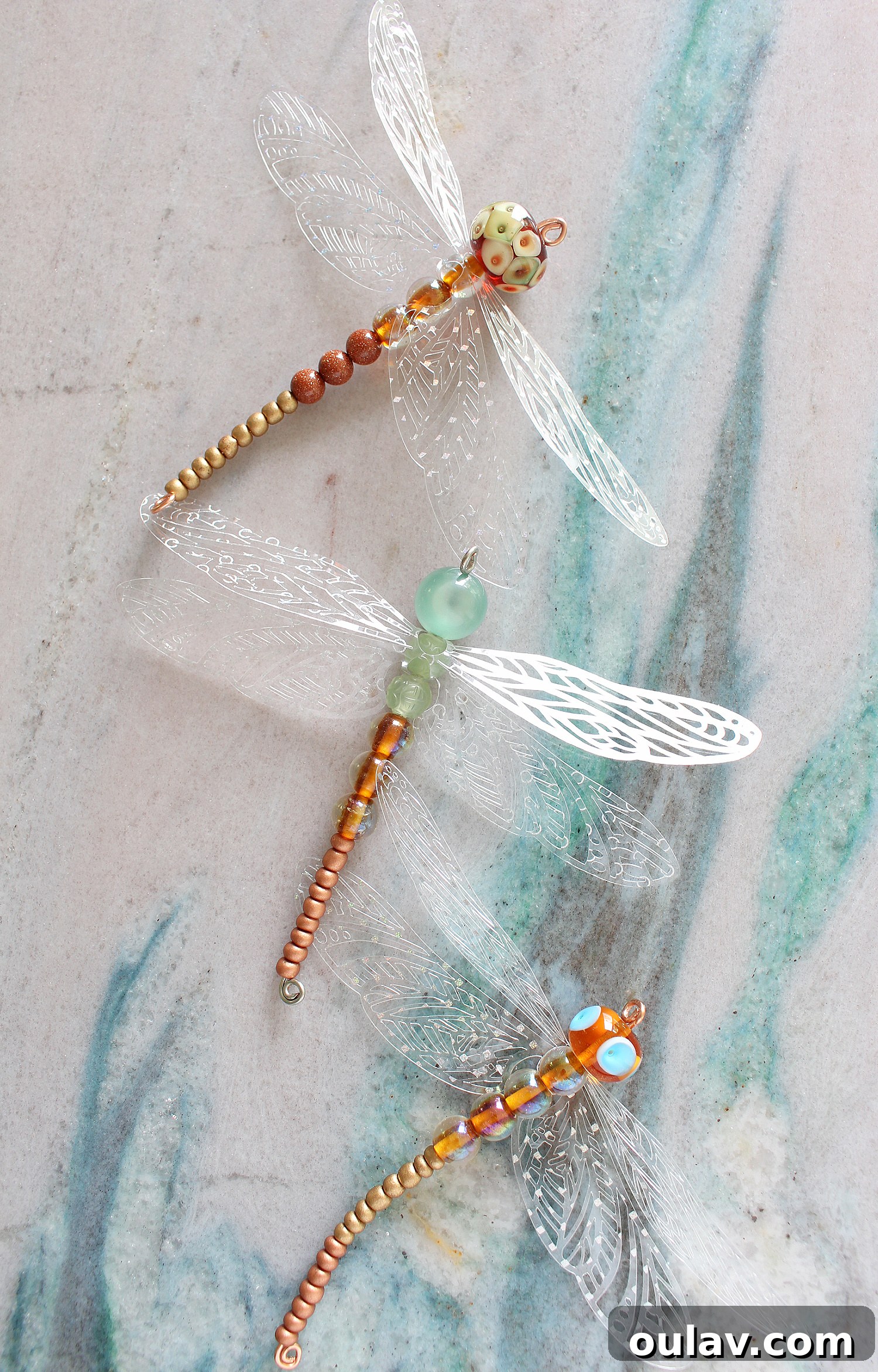 Sparkling Beaded Dragonfly Decor 26 DIY bead dragonfly tutorial