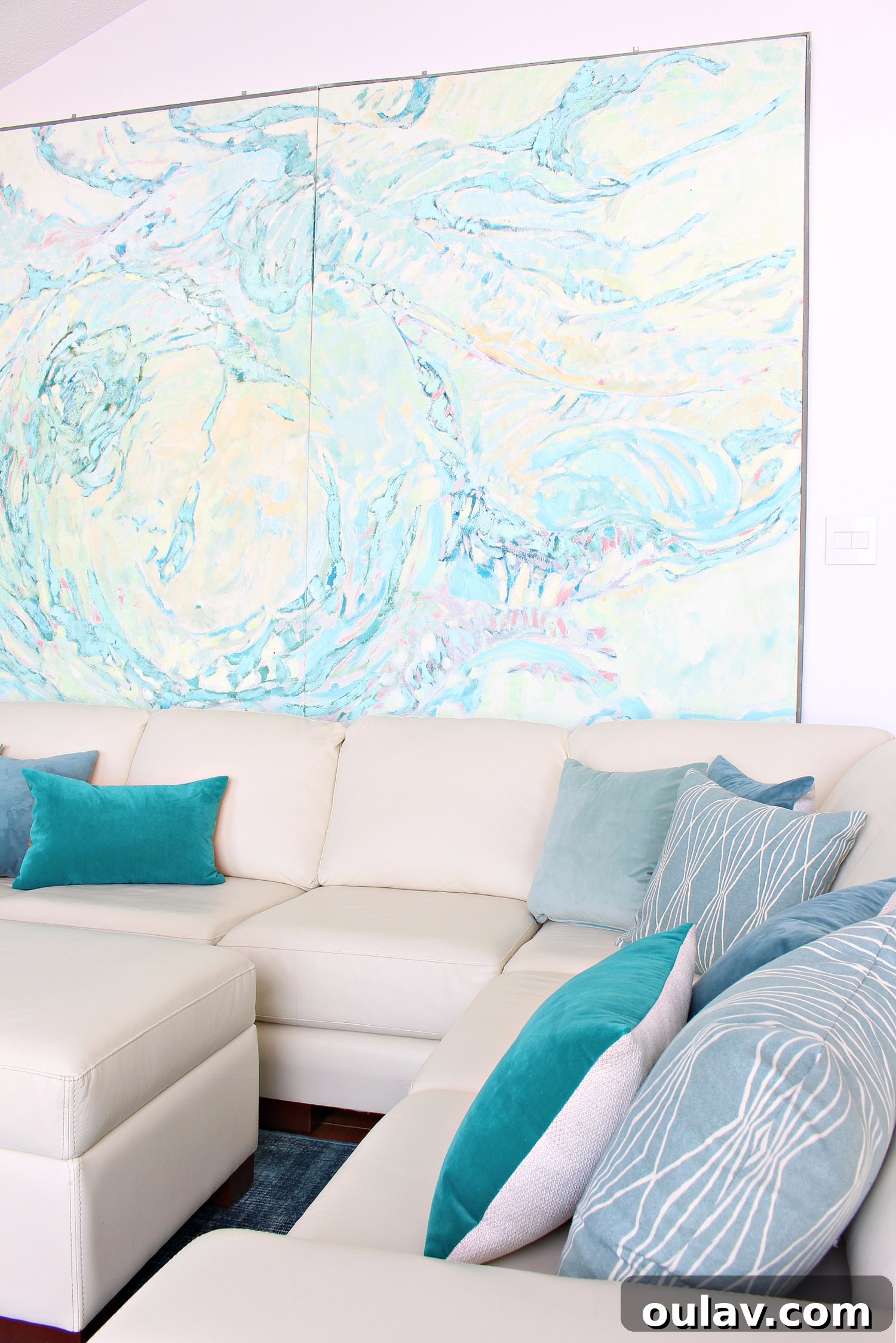 Photowall: Elevating Spaces with Grand Wall Art 2 Large Scale Wall Art - A grand painting serving as a focal point in a stylish room