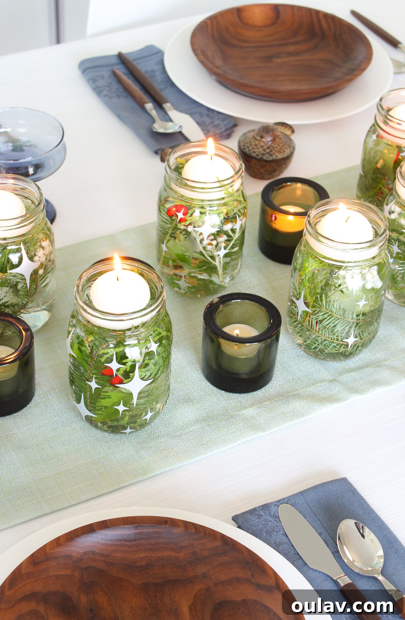 Stunning Cricut Etched Mason Jar Centerpieces 15 Elegant Glass Jar Centerpiece with Cricut Vinyl Stars and Etching