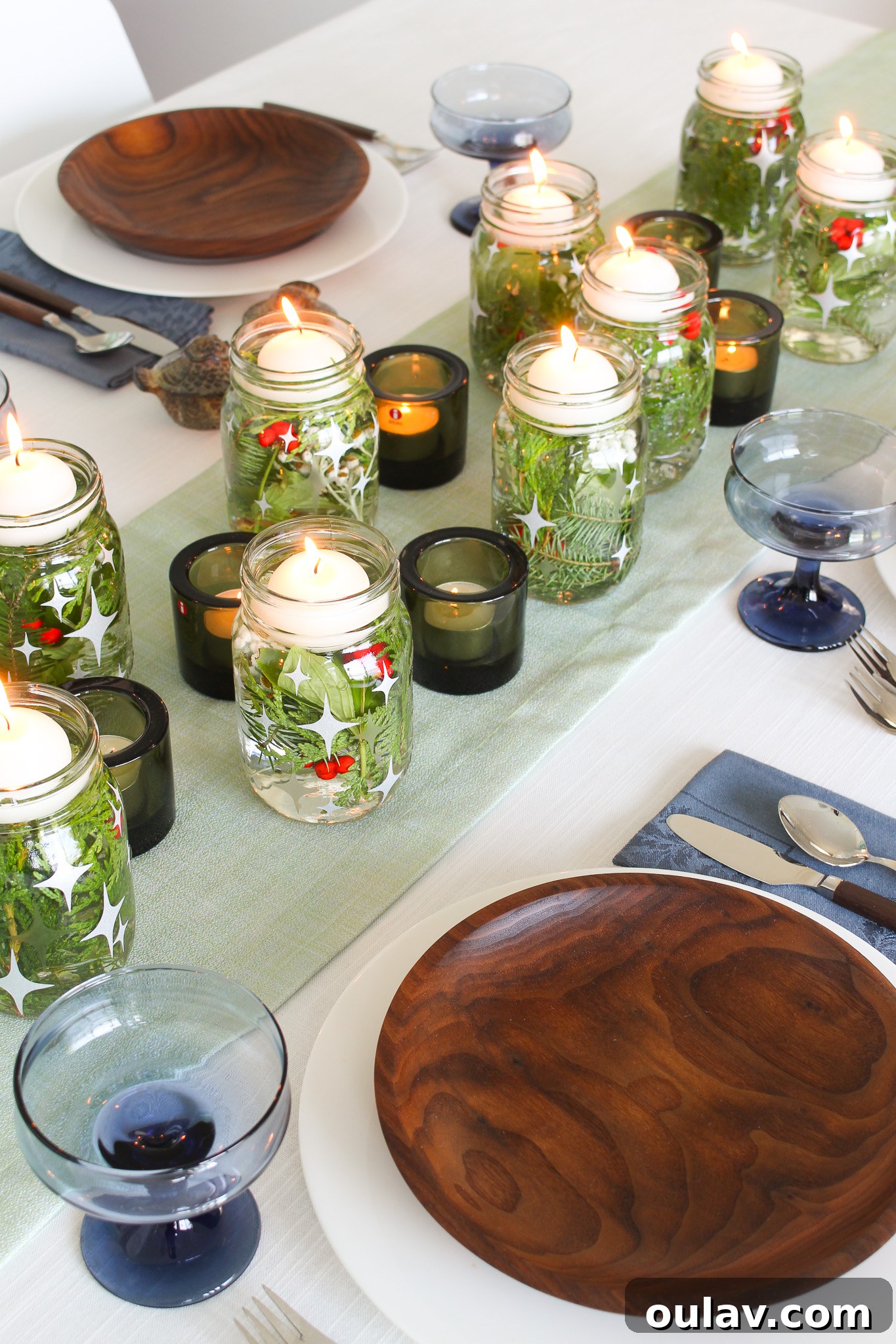 Winter Solstice Craft Tutorial with Cricut: Etched Glass Jars