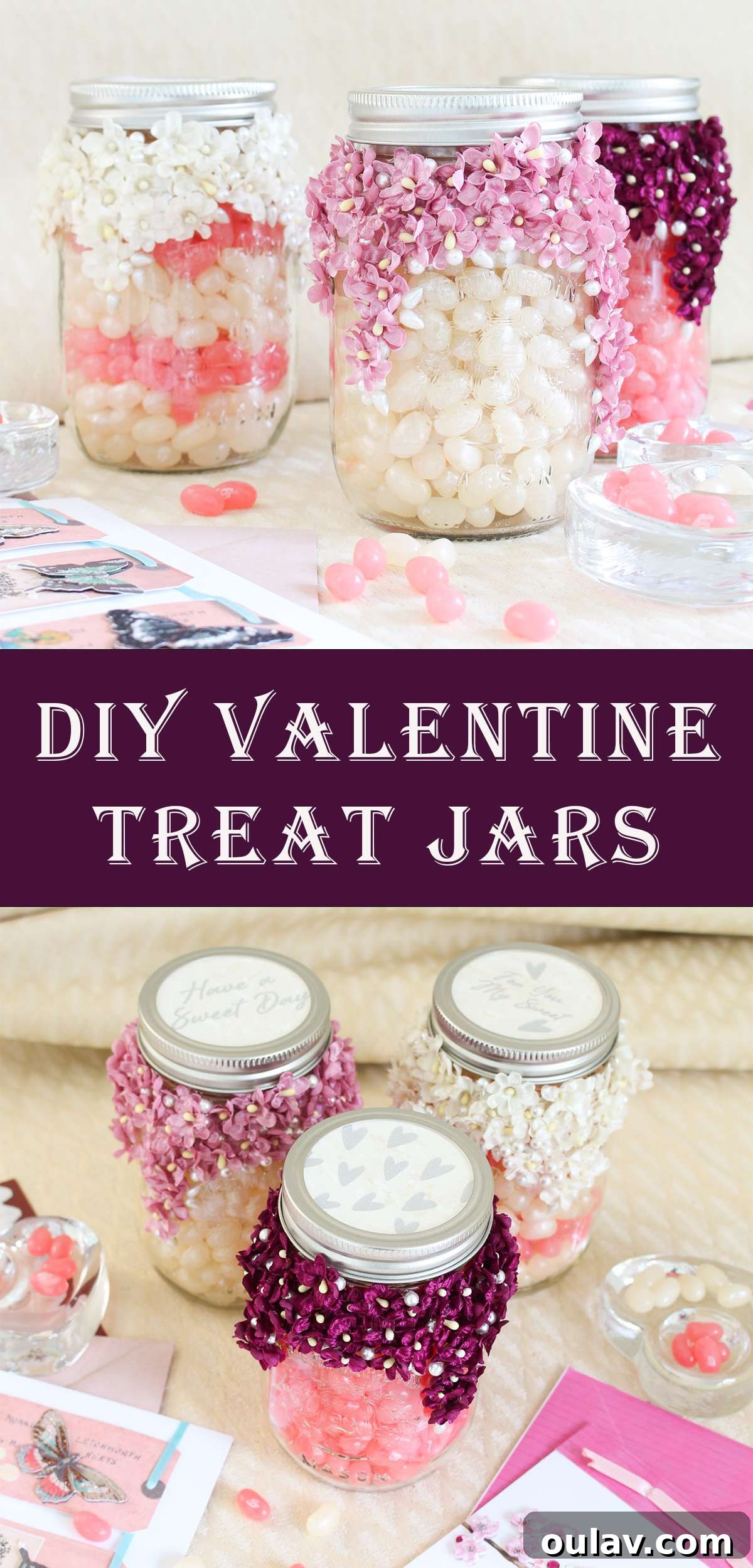 Homemade Valentine Jar Gift Inspiration 13 Pin This DIY Valentine Treat Jars Idea for Later