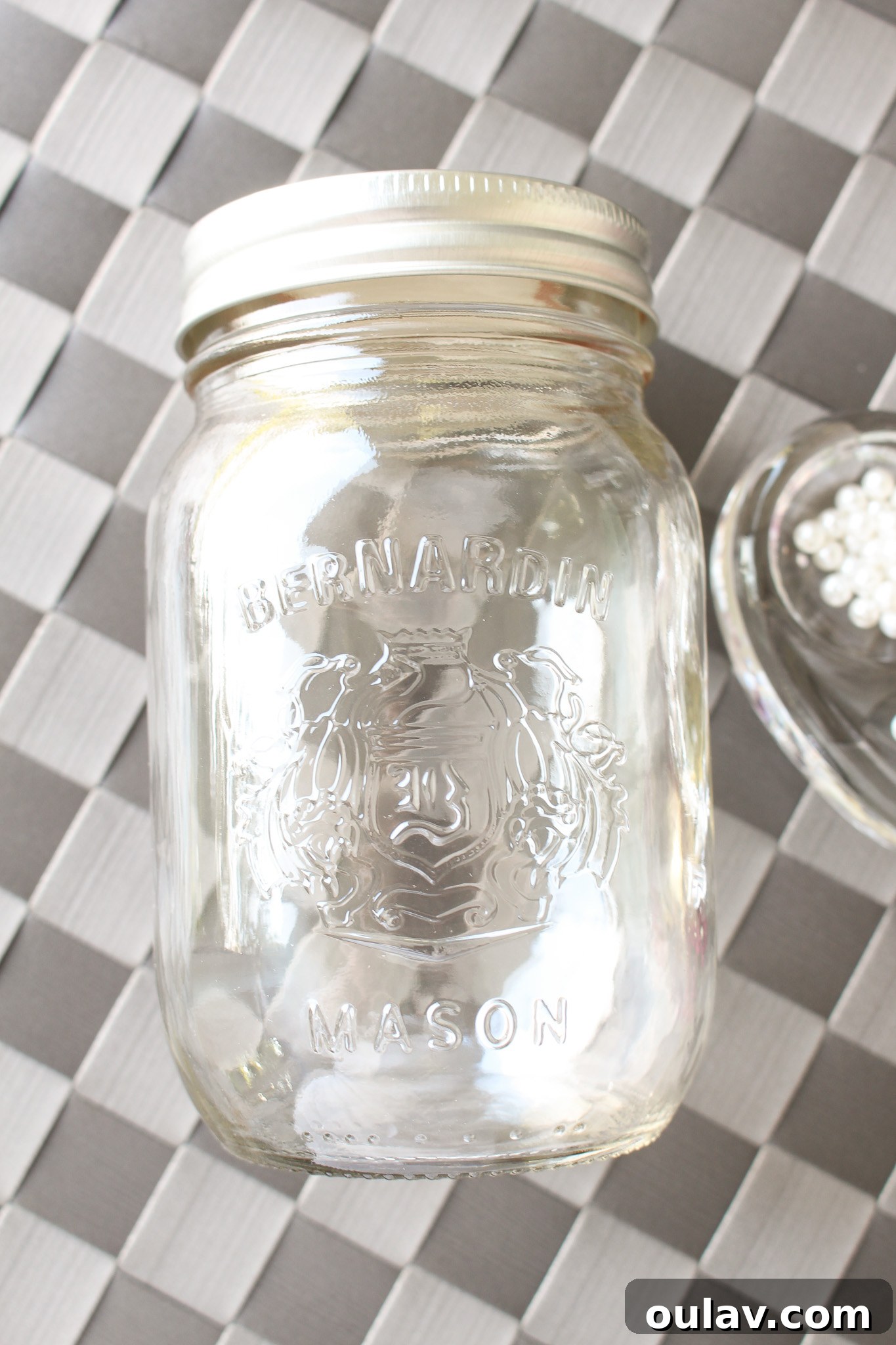 Homemade Valentine Jar Gift Inspiration 6 Upcycled Jar Gift with Faux Flowers and Pearls