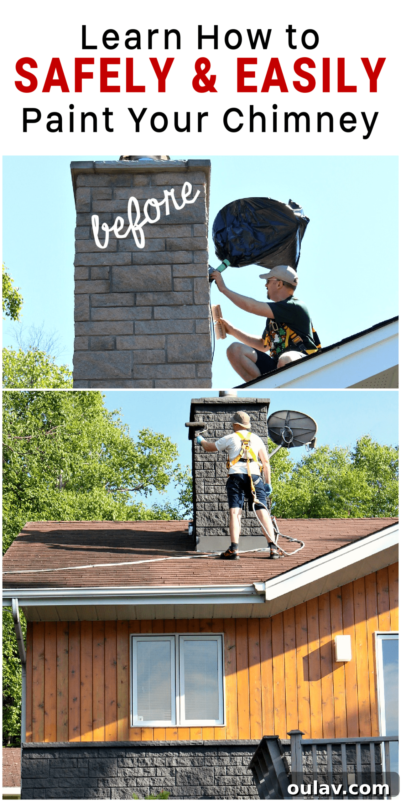 Charcoal Grey Stone Exteriors: A Safe Approach to Painting Your Chimney 21 Learn How to Safely and Easily Paint Your Chimney