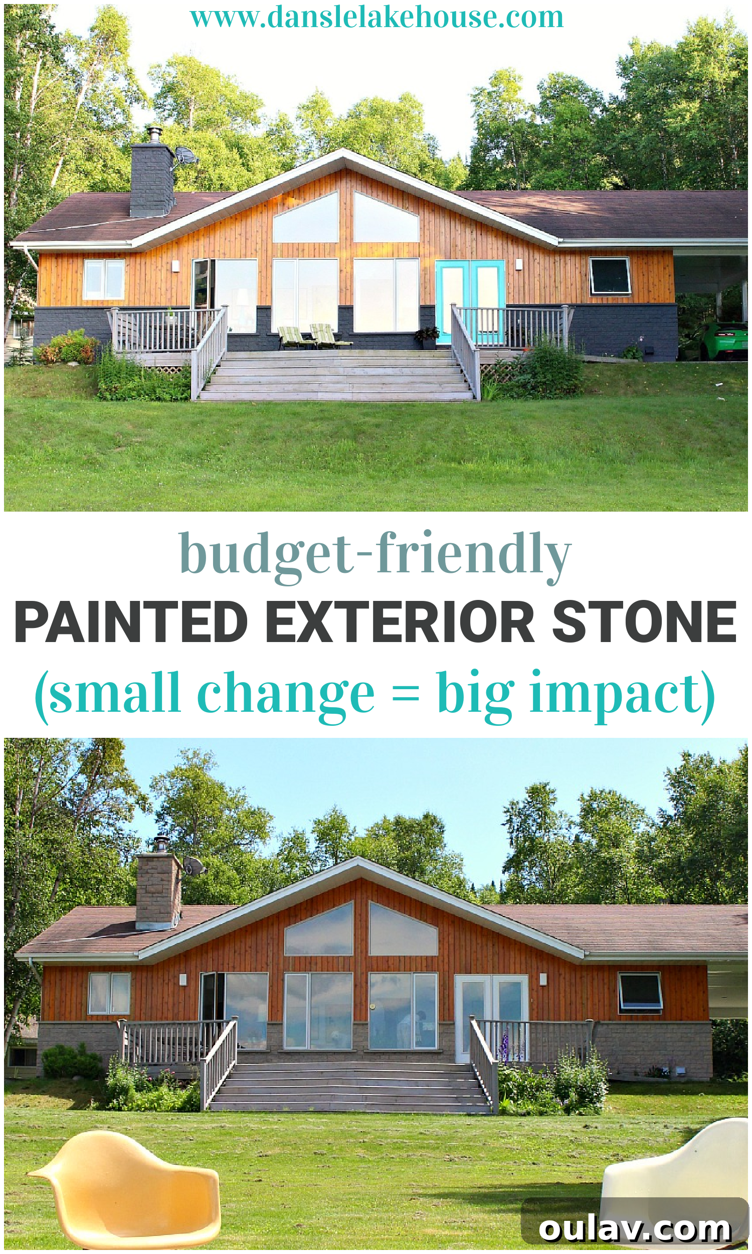 Charcoal Grey Stone Exteriors: A Safe Approach to Painting Your Chimney 22 Painted Stone Exterior Makeover