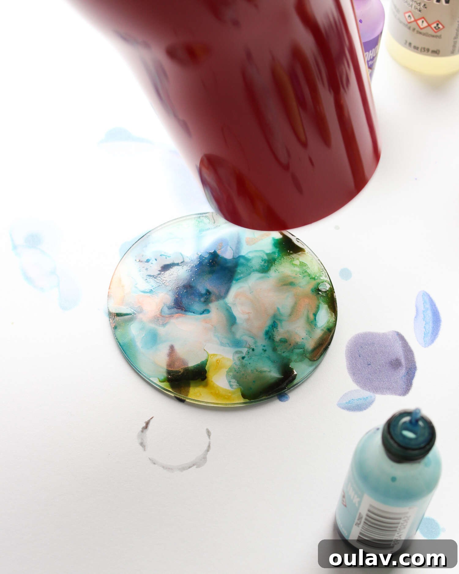 Cricut's Eerie Acrylic Disc Garland 12 How to Use Alcohol Inks on Acrylic Discs