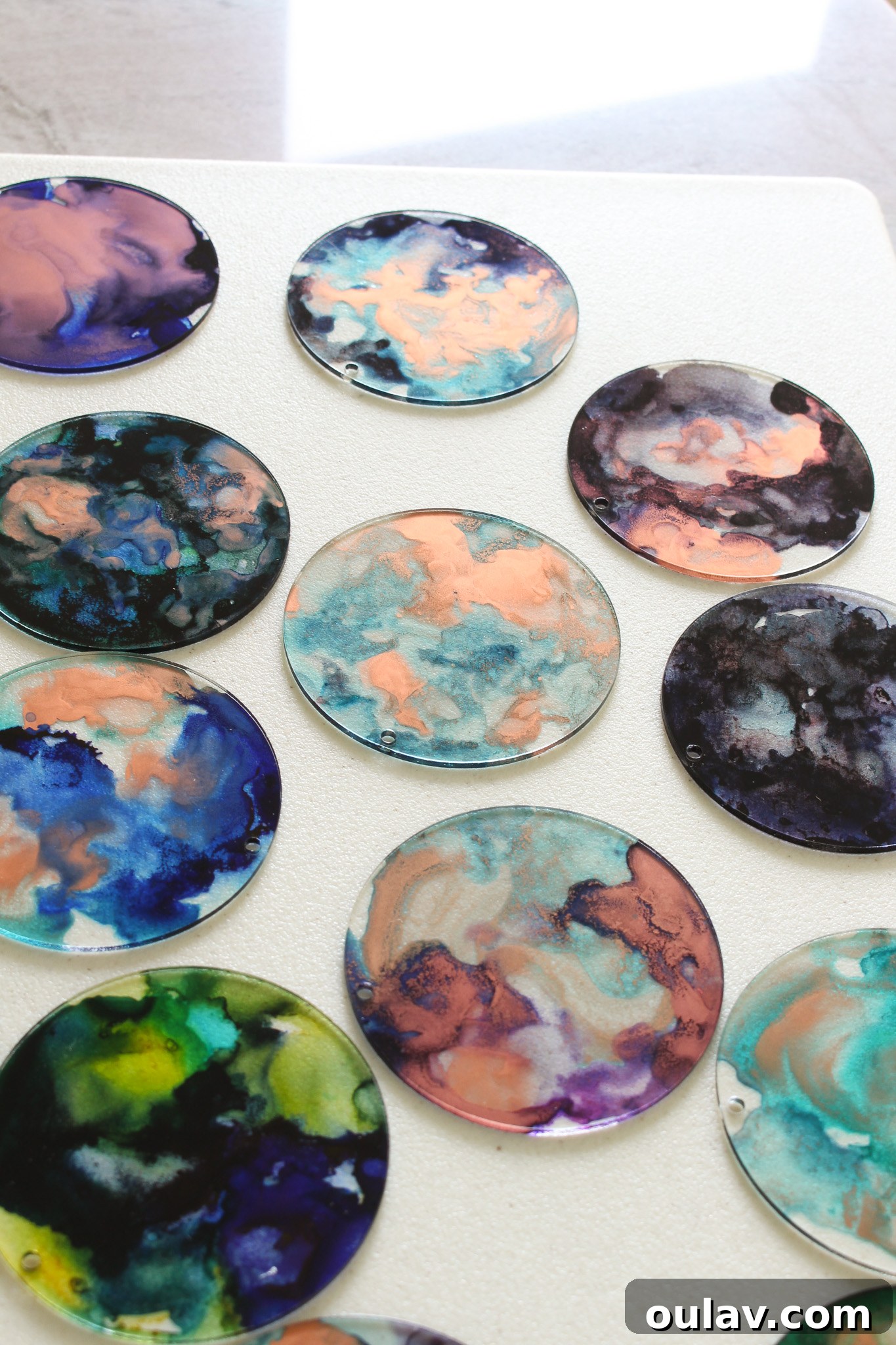 Metallic Alcohol Inks on Acrylic