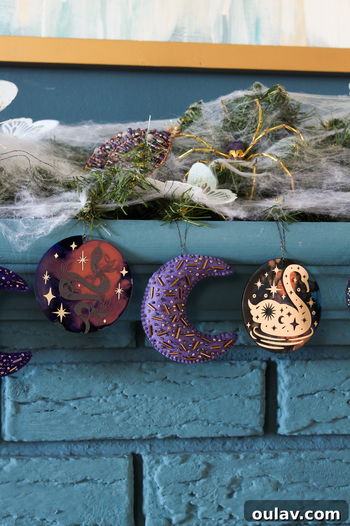 Cricut's Eerie Acrylic Disc Garland 29 How to Make Beaded Felt Moon Ornaments