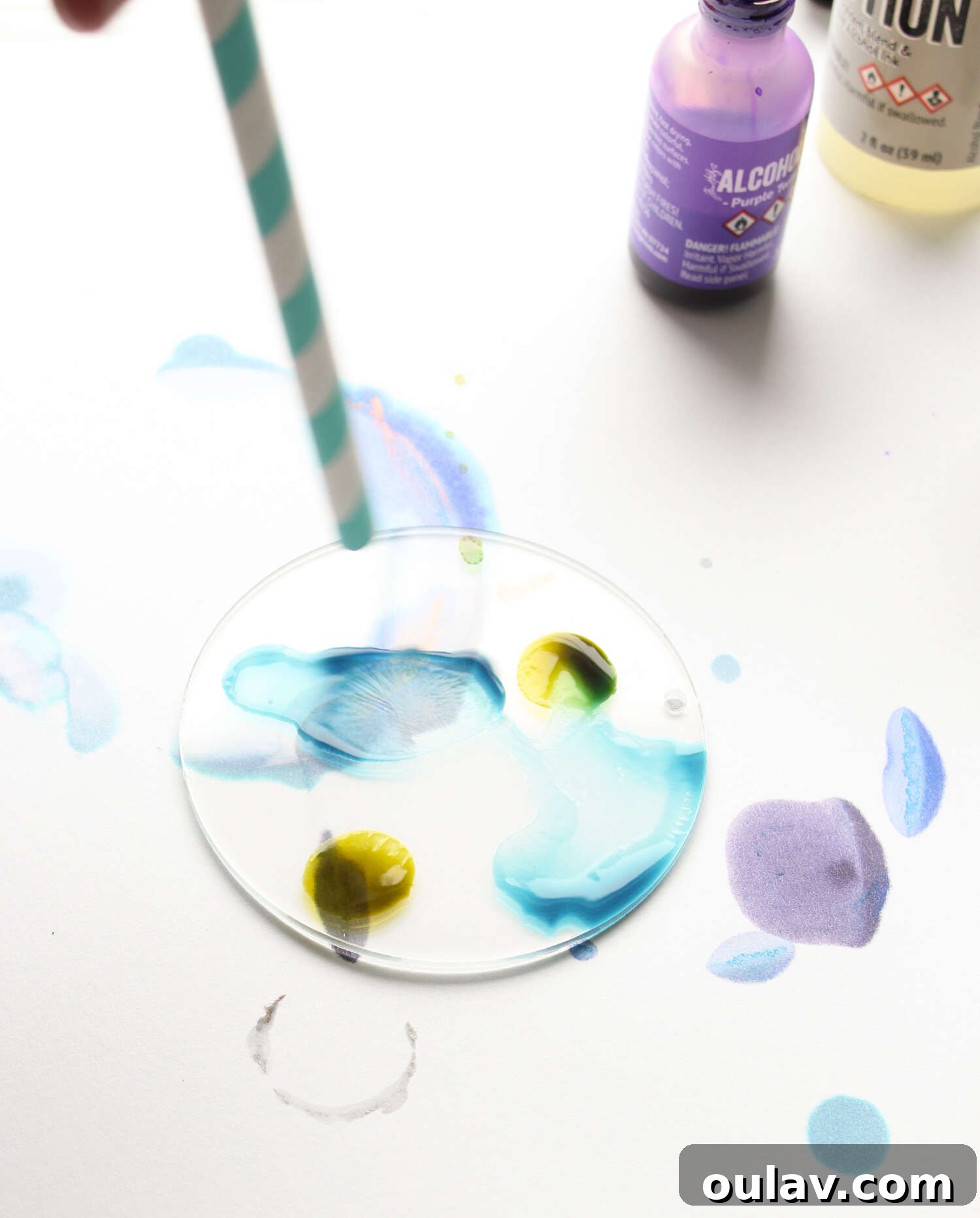 Cricut's Eerie Acrylic Disc Garland 8 How to Use Alcohol Inks on Acrylic Discs