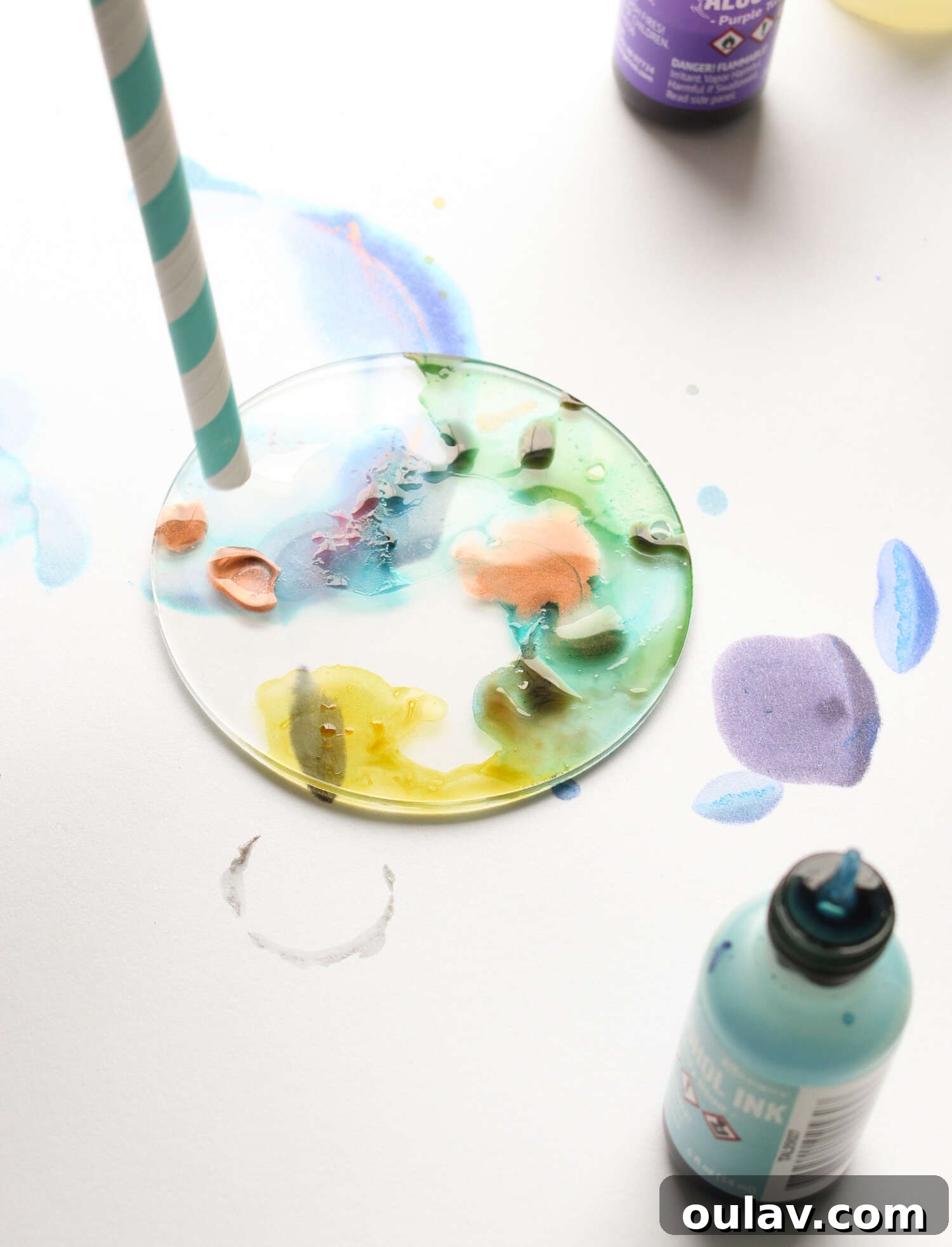 Cricut's Eerie Acrylic Disc Garland 10 How to Use Alcohol Inks on Acrylic Discs