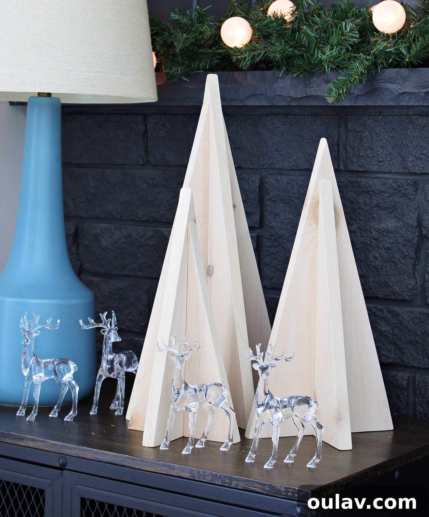 25 White Christmas Tree Decorations & Elegant Decor Finds 10 How to Make White Washed Wood Tabletop Christmas Trees