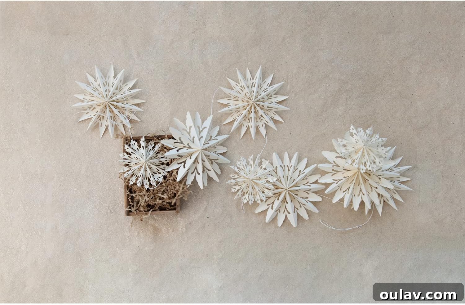 25 White Christmas Tree Decorations & Elegant Decor Finds 20 White Paper Snowflake Garland for a Handmade Christmas Feel