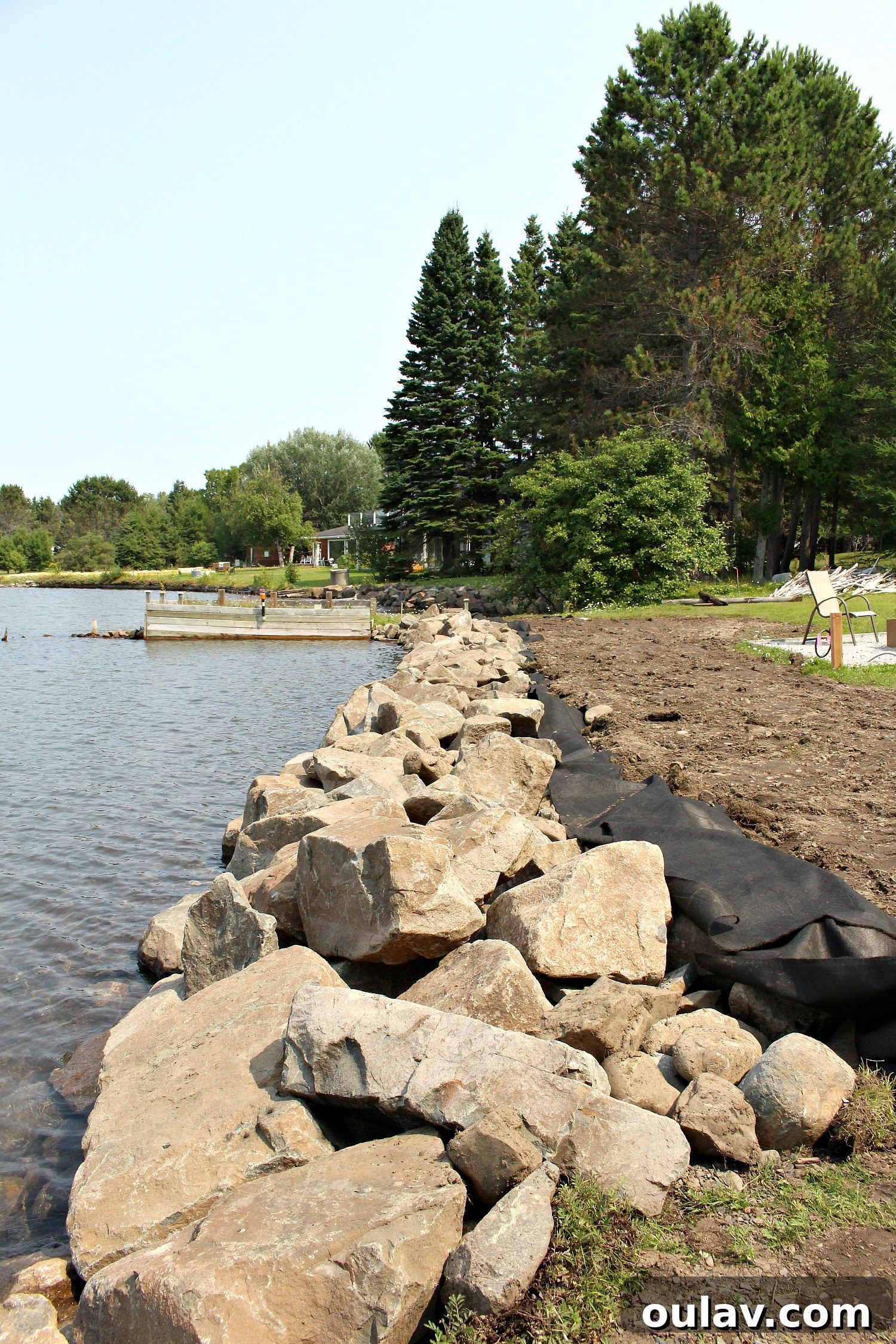 Stone Shore Erosion Structure: How to Save a Lakefront Lawn from Shore Erosion