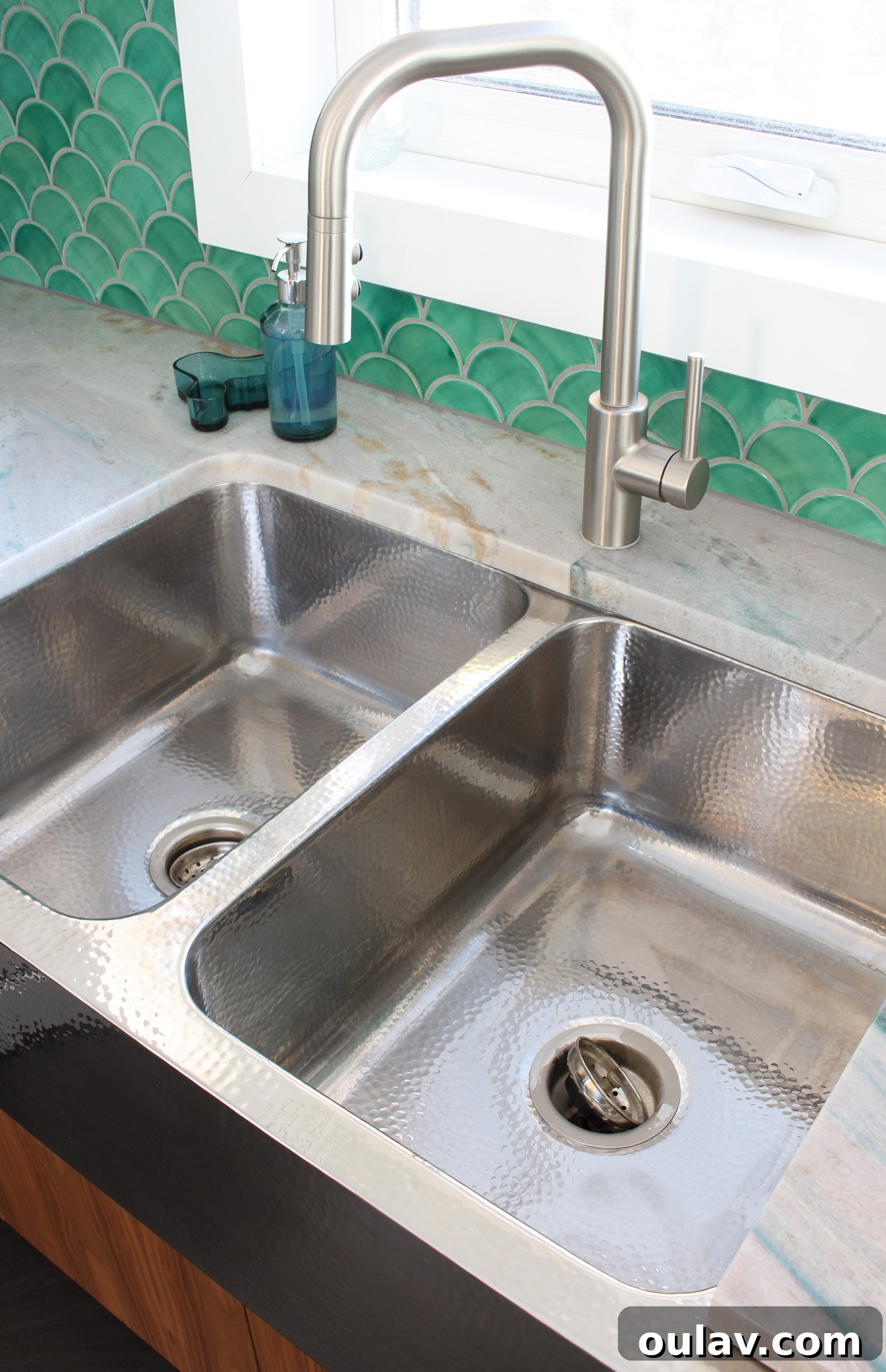 Mid-Century Modern Coastal Kitchen Reveal 19 The Pfister Zanna Pull Down Kitchen Faucet, sleek and functional