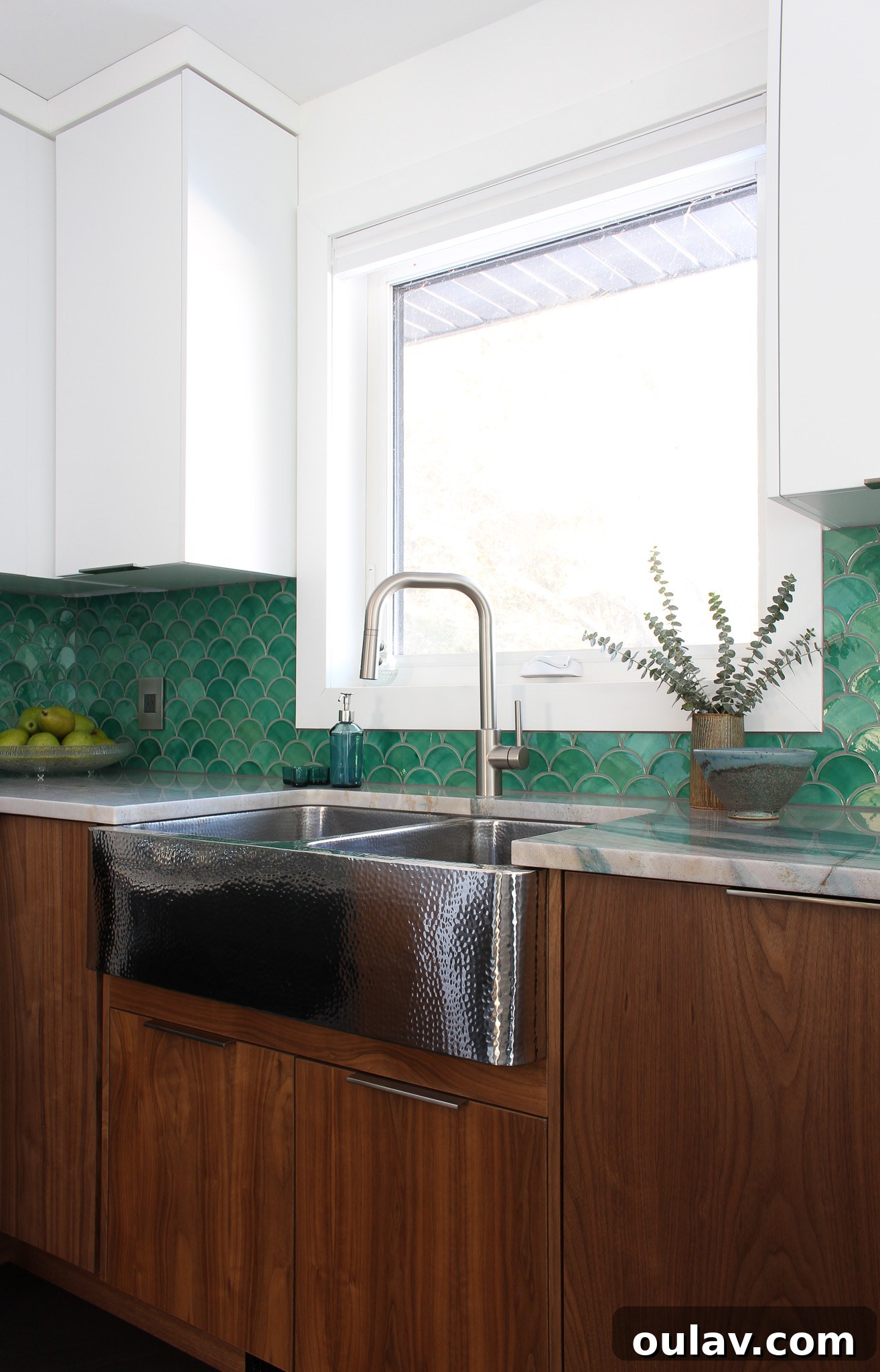 Mid-Century Modern Coastal Kitchen Reveal 20 Modern Coastal Kitchen Renovation Reveal, featuring two-tone cabinetry