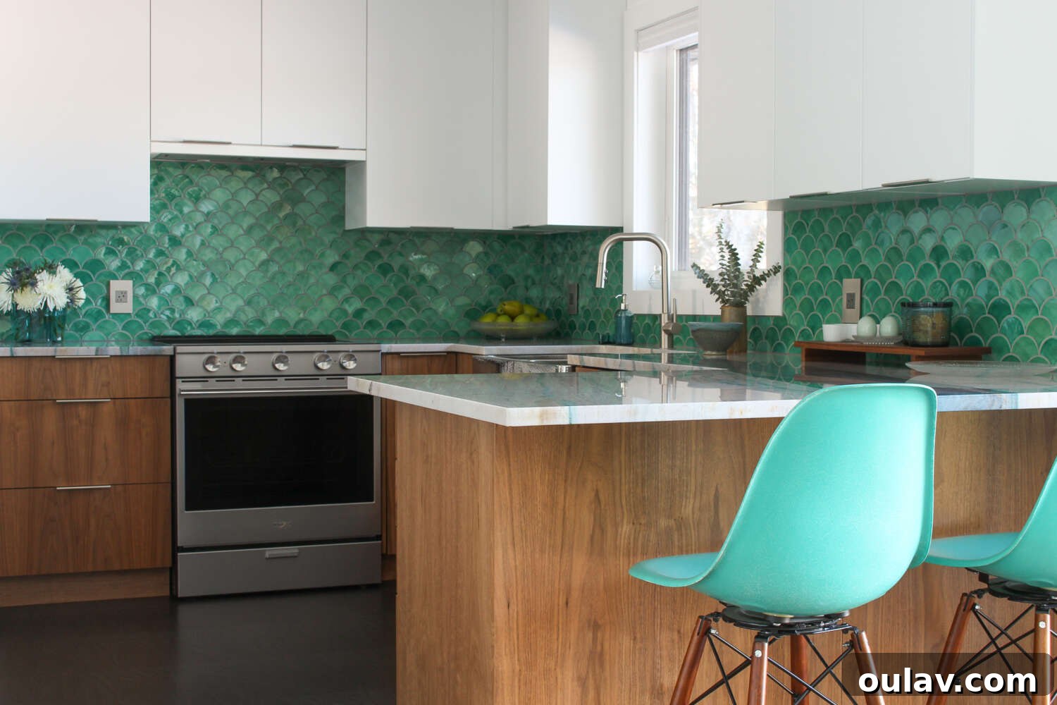 Mid-Century Modern Coastal Kitchen Reveal 23 Mid-Century Inspired Kitchen Renovation with increased storage