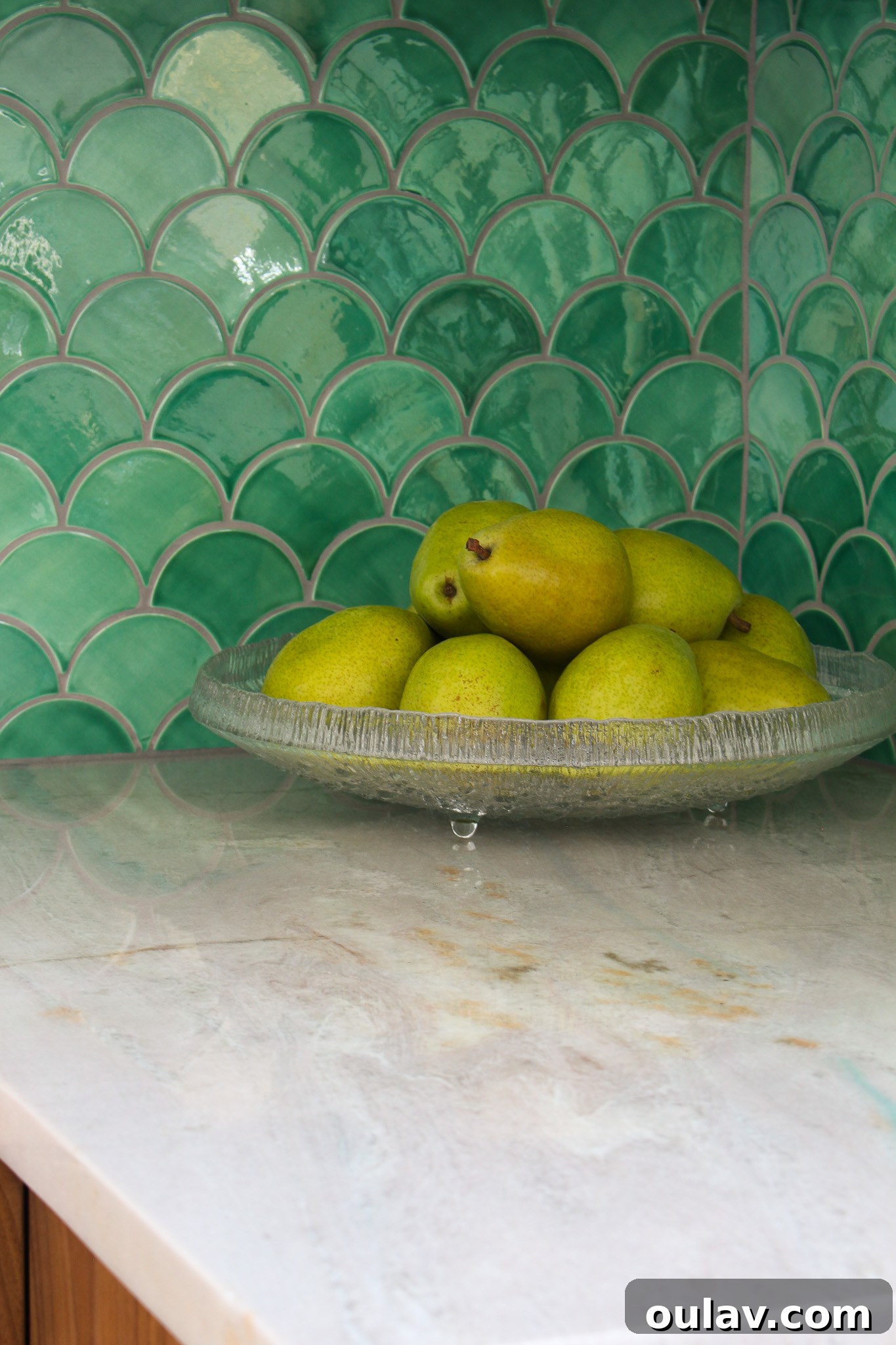 Mid-Century Modern Coastal Kitchen Reveal 33 Iittala Ultima Thule footed centerpiece bowl, an elegant kitchen accent