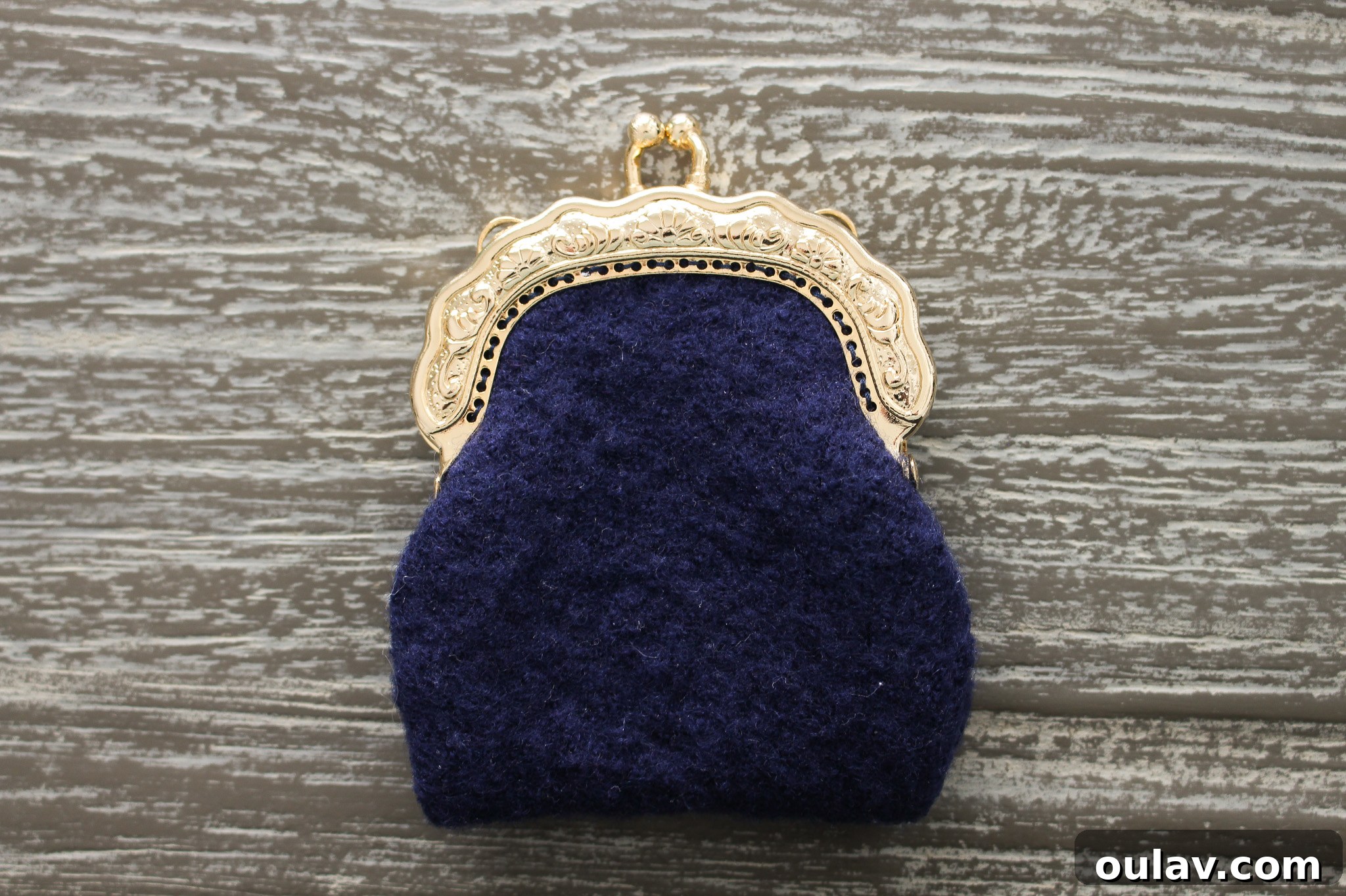 Handmade Beaded Felt Coin Purse with Vintage Clasp 24 Upcycled Wool Sweater - What to do with a shrunken wool sweater - Process