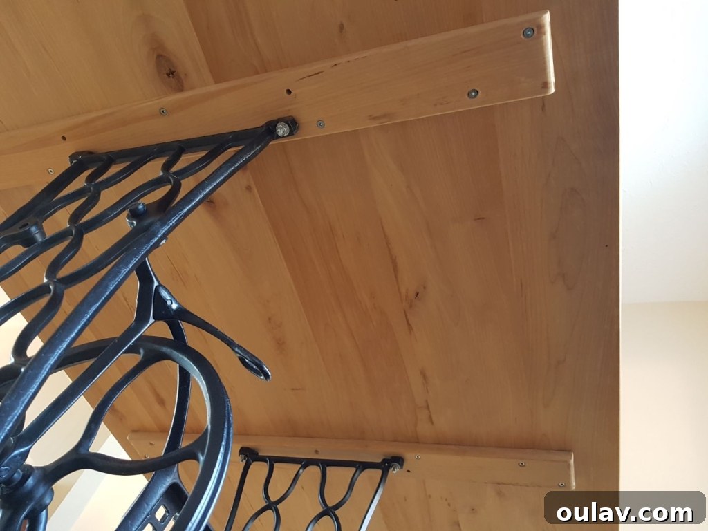 Build Your Perfect Workspace 12 How to Attach a Treadle Sewing Machine Base to a Table Top