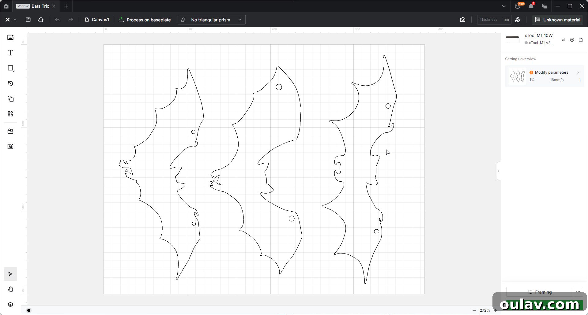 Precision Cut Bat Garland for Halloween 7 Bat Garland File for xTool