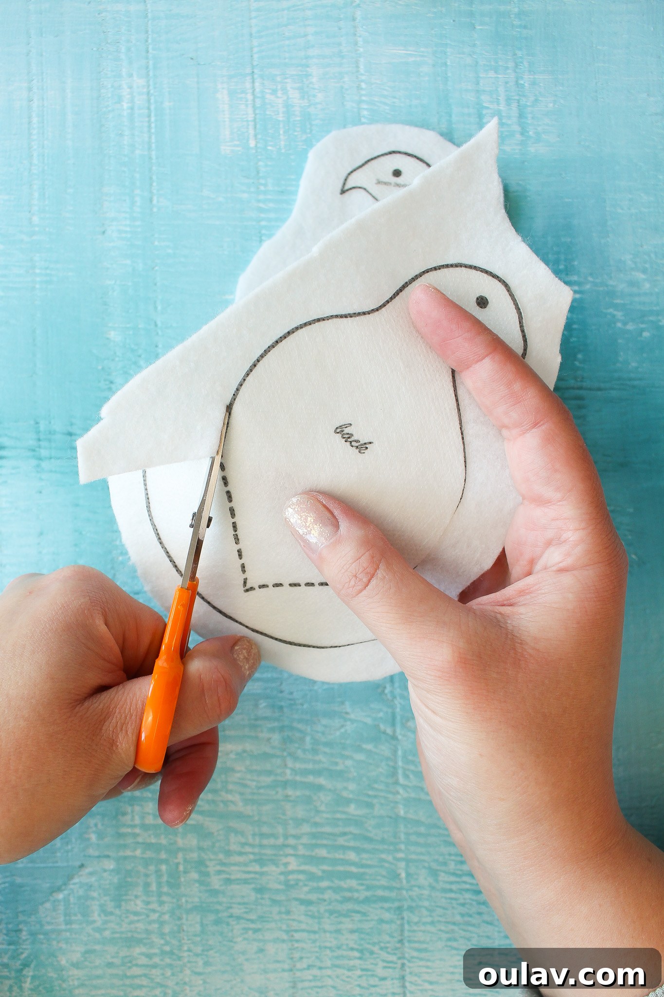 How to Make Felt Ornament for Christmas - Cut felt pieces