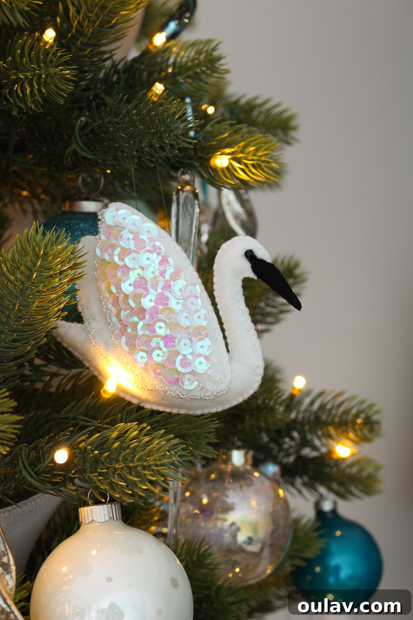Stitch Your Own Felt Swan Ornament 2 DIY Felt Swan Ornament showcasing elegant design and craftsmanship