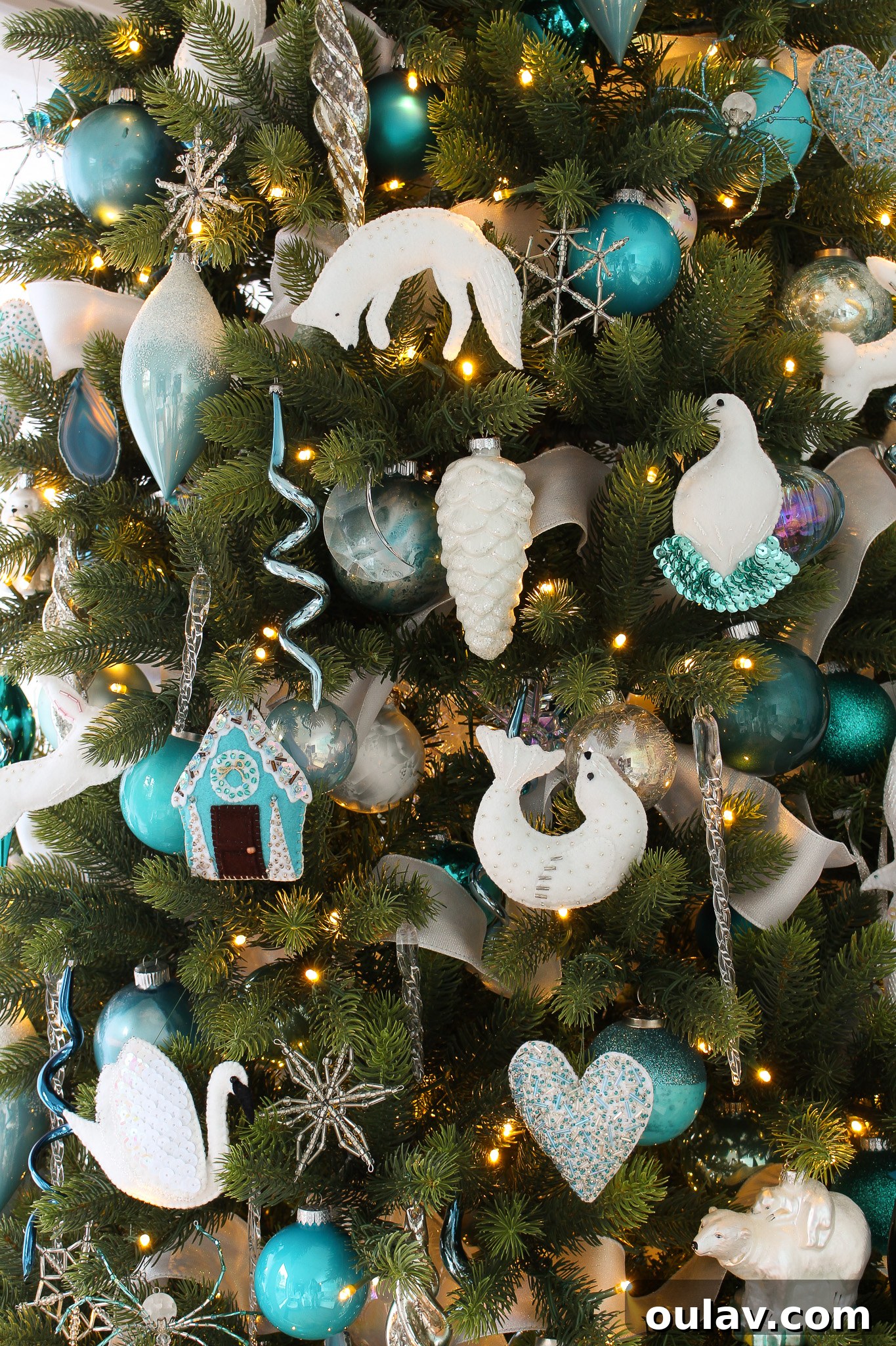 Stitch Your Own Felt Swan Ornament 56 How to make felt ornaments for Christmas, showing various animal designs