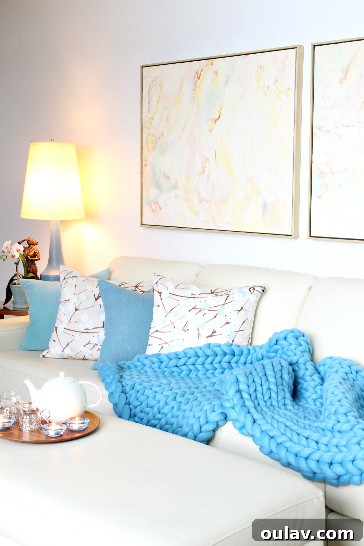 chunky knit throw