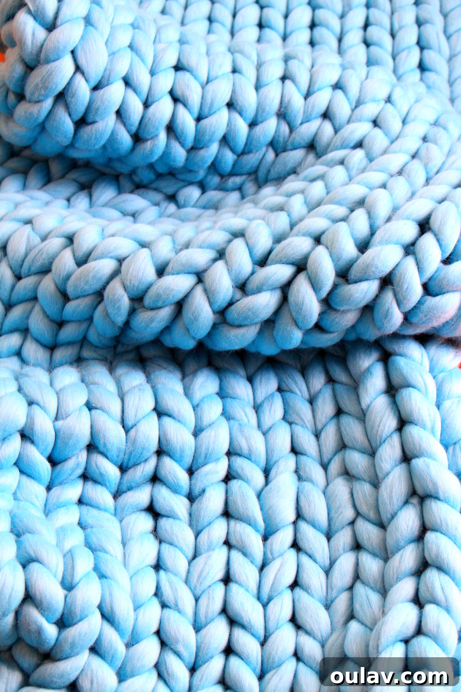 diy chunky knit blanket