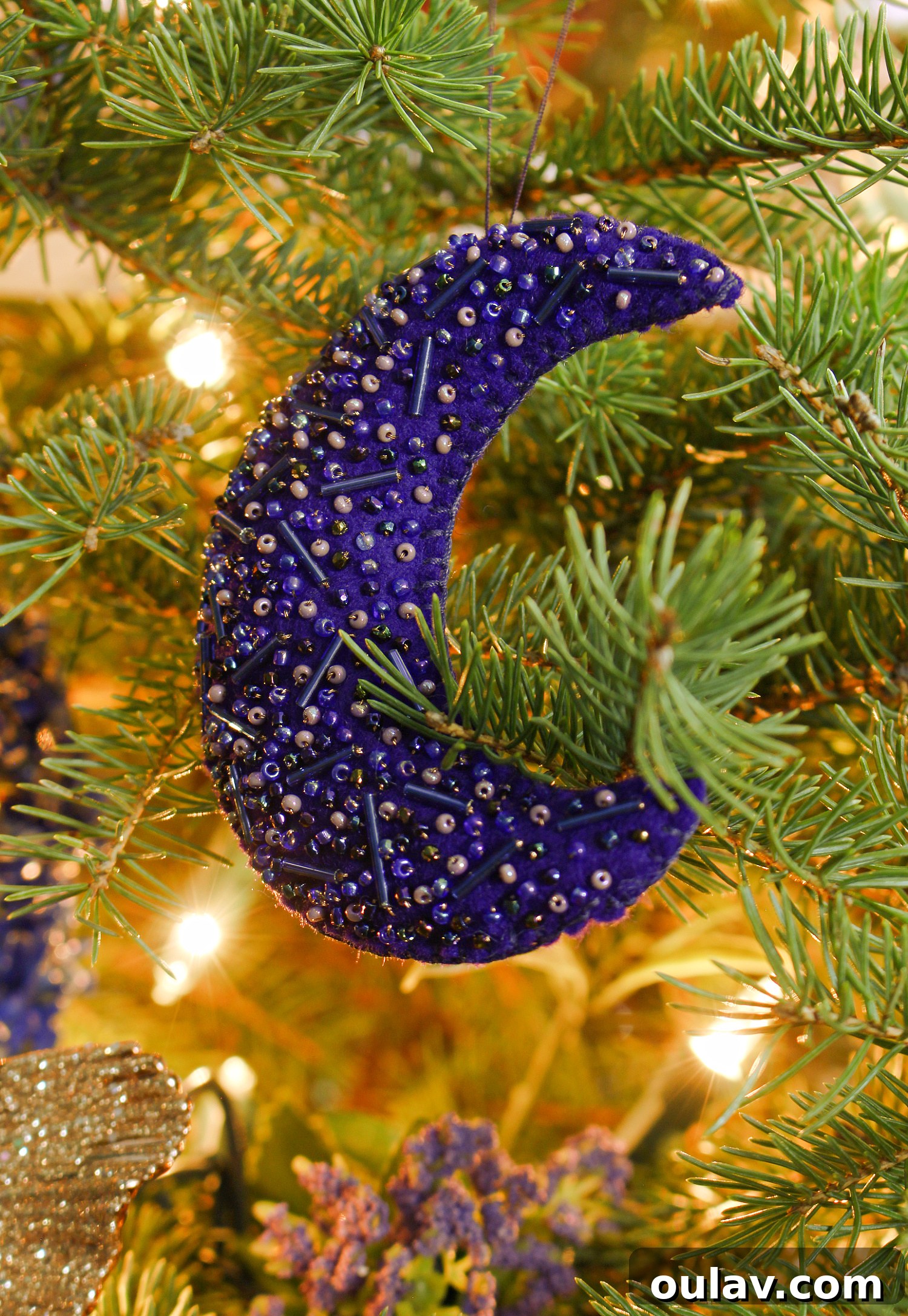 Crafts for the Longest Night 6 DIY Felt Moon Ornament