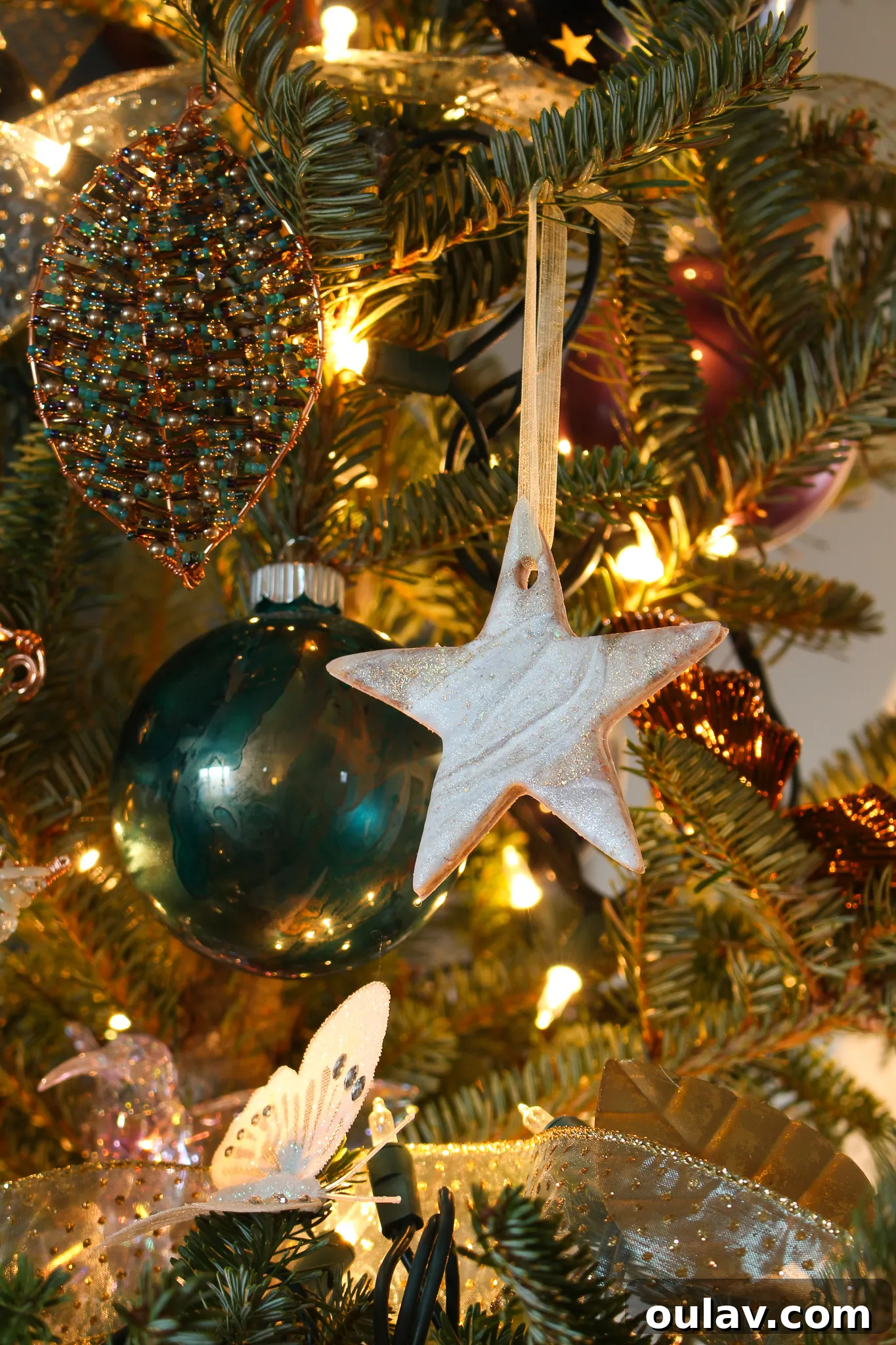 Crafts for the Longest Night 8 DIY Marbled Clay Star Ornaments