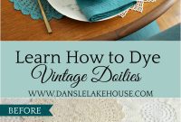 Wintry Tablescape with a DIY Doily Table Runner