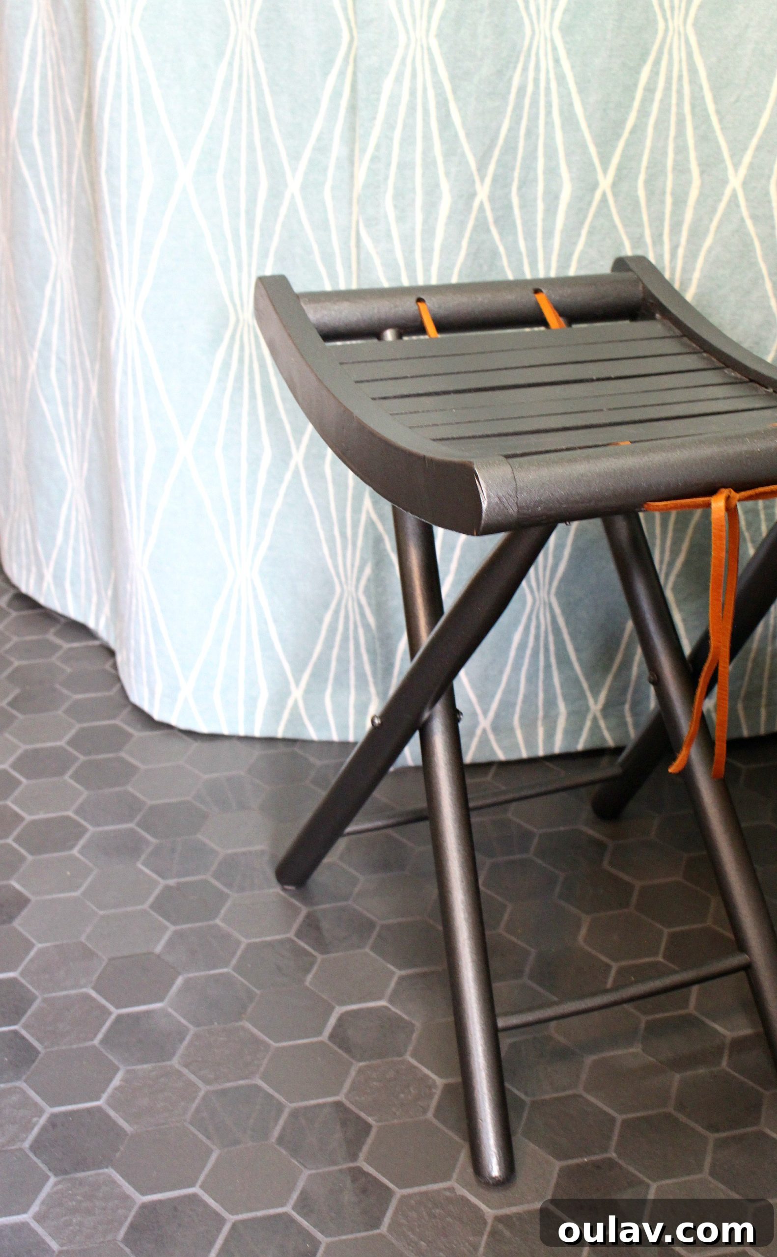 Retro Folding Stool: Reimagined 7 Retro Folding Stool Makeover | Before + After | Budget-friendly Furniture Makeover Vintage Upcycle Spray Paint Makeover #furnituremakeover #spraypaint #vintage