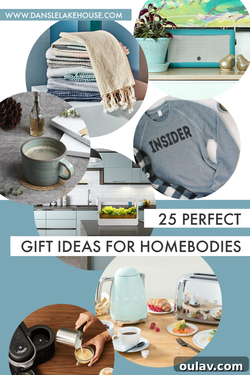 Holiday Haven: 25 Delightful Gifts for Homebodies 2 A beautifully styled flat lay featuring various cozy gift ideas for homebodies, including a mug, blanket, book, and candle.