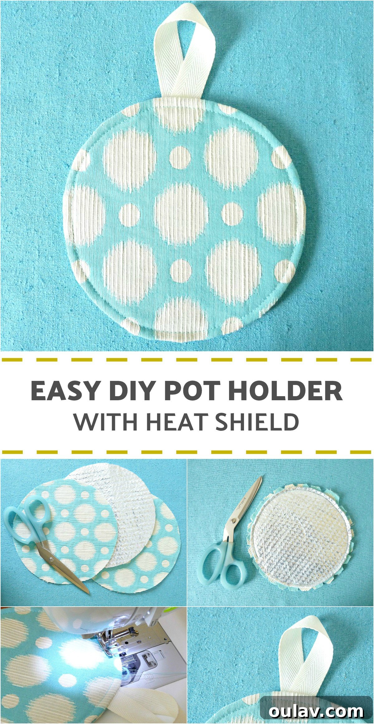 Ultimate Heat Proof Pot Holder Project 19 Learn How to Make This Easy DIY Pot Holder with Heat Shield. Yes, You Can Sew Your Own Fabric Trivet! #sewing #potholder #fabriccrafts #diy