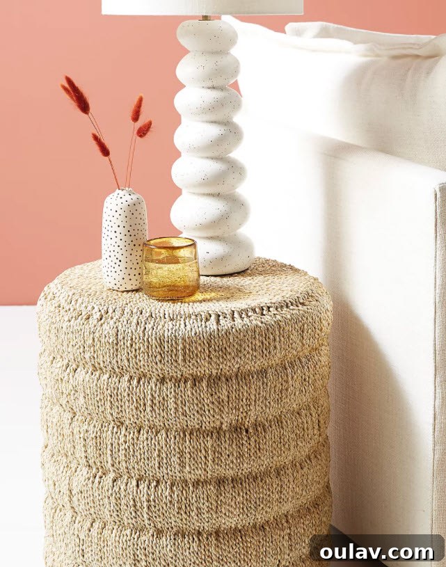 Anthropologie Rope Side Table