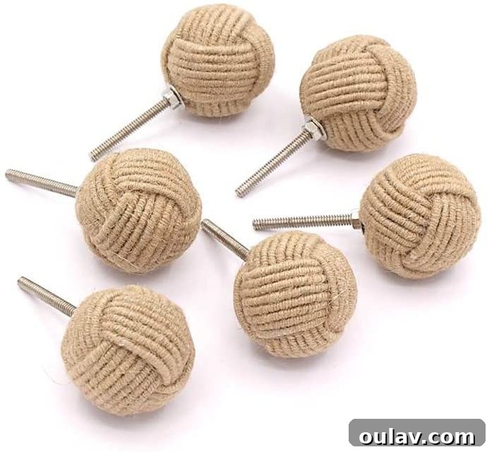 Modern Rope Decor Reinvented 5 Decorative Rope Knobs for Furniture